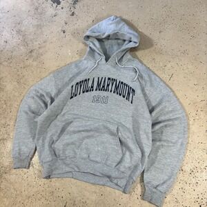 Vintage Jansport Loyola Marymount Hoodie Mens Large Gray LMU College Sweatshirt